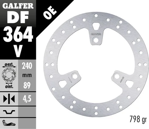 Disco de freno Galfer fijo 240X4.5MM