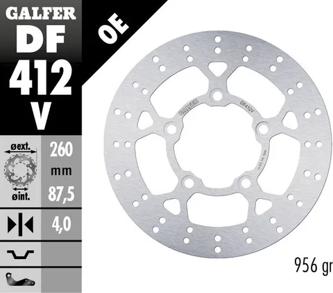 Disco de freno Galfer fijo 260X4MM
