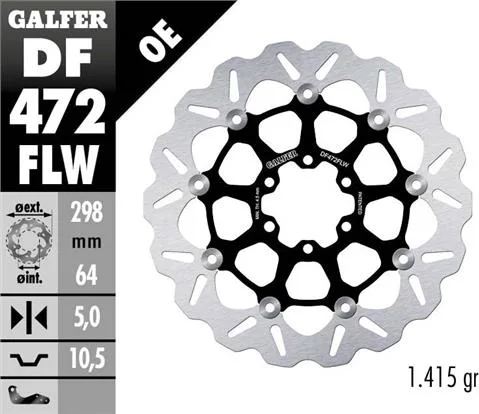 Disco Galfer Wave Flotante (C. Acero) 298x5mm