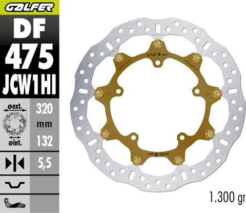 Disco de freno W Floatech 320X5,5mm Kashima