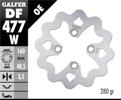 Disco Galfer Wave Fijo 160x3.5mm