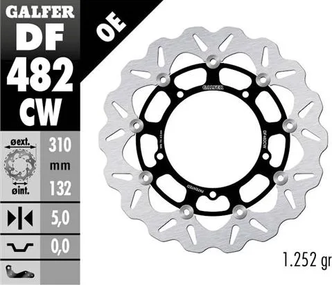 Disco Galfer Wave Flotante Completo (C. Alu.)