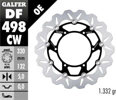 Disco Galfer Wave Flotante Completo (C. Alu.)