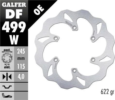 Disco Galfer Wave Fijo 245X4mm