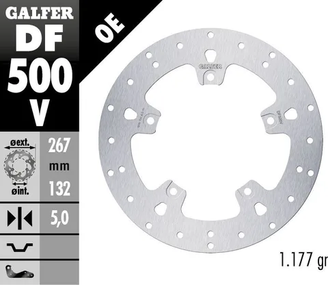 Disco de freno Galfer fijo 267X5MM