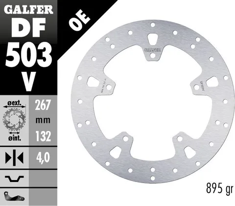 Disco de freno Galfer fijo 267X4MM