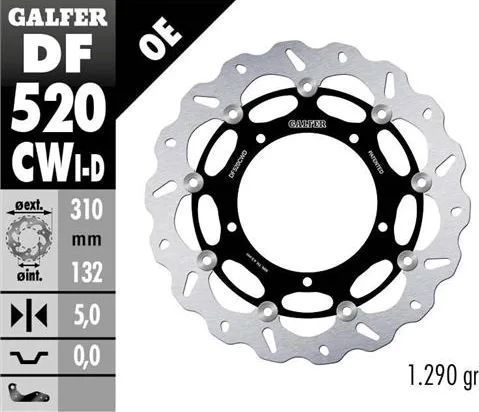 Disco Galfer Wave Flotante Completo Derecho (C.