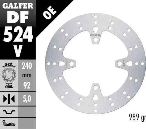 Disco de freno Galfer fijo 240X5MM