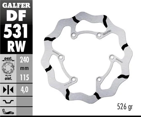 Disco Galfer Wave Fijo Ranurado 240x4mm