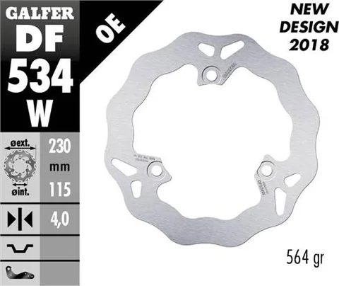 Disco Galfer Wave fijo 230x4mm