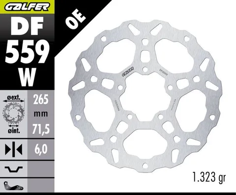 Disco W fijo 265x6mm