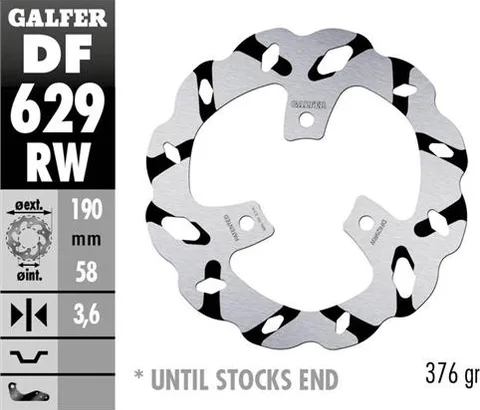 Disco Galfer Wave fijo ranurado 190x3.6mm