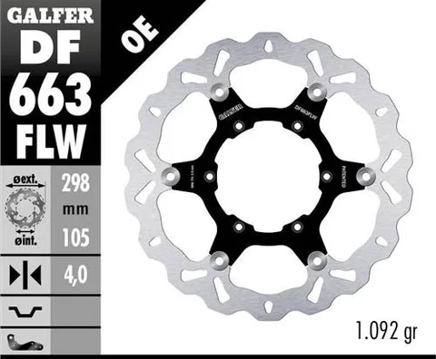 Disco Galfer Wave flotante (C. acero) 298x4mm
