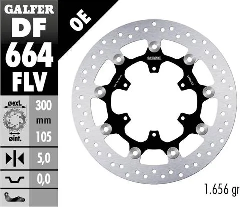 Disco Galfer Round flotante (C. acero) 300x5mm