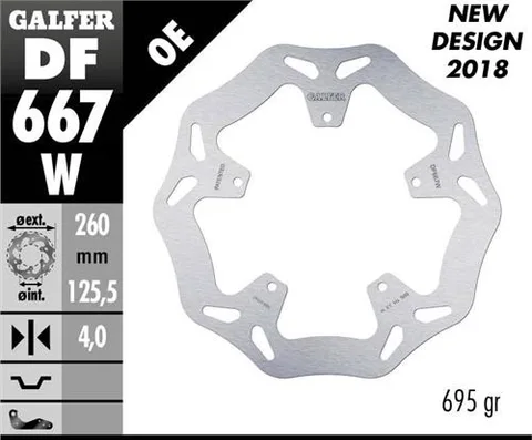 Disco Galfer Wave fijo 260x4mm