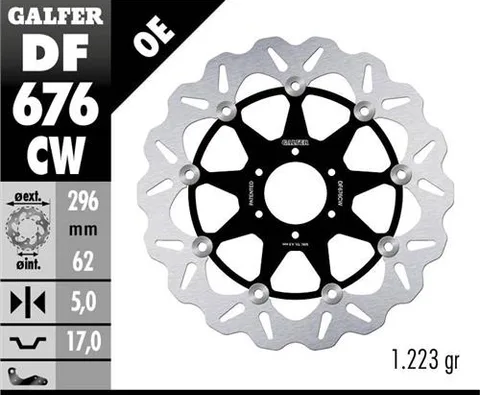 Disco Galfer Wave flotante completo (C. alu.)