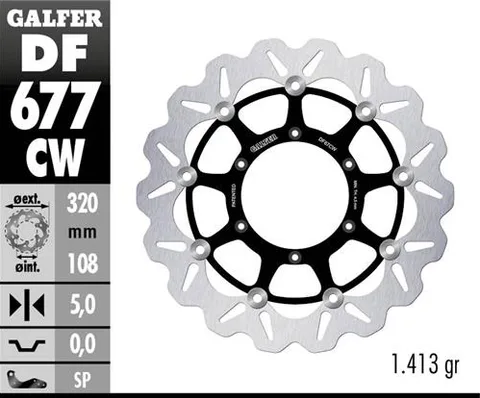 Disco Galfer Wave flotante completo (C. alu.)