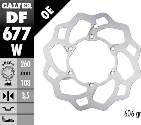 Disco Galfer Wave fijo 260x3.5mm