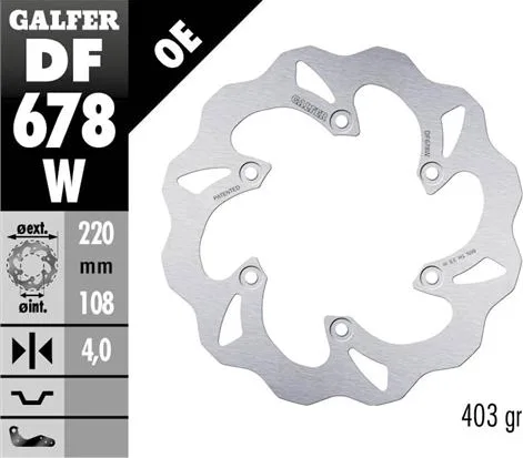 Disco Galfer Wave fijo 220x4mm