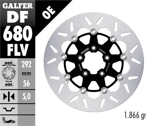 Disco Galfer Round flotante (C. acero) 292x5mm