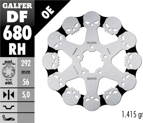 Disco Galfer Wave Skull Design fijo 292x5mm