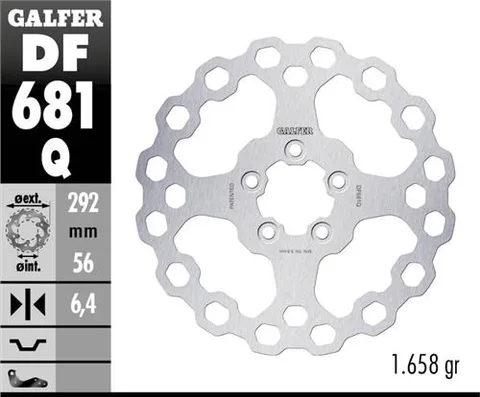 Disco Galfer fijo Qubic 292x6.4mm