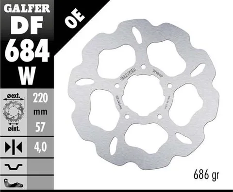 Disco Galfer Wave fijo 219.5x4mm