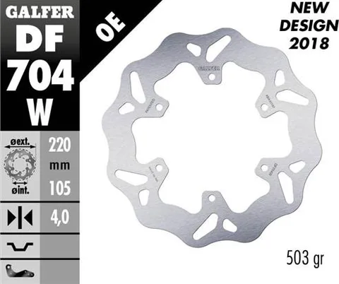 Disco Galfer Wave Fijo 220x4mm