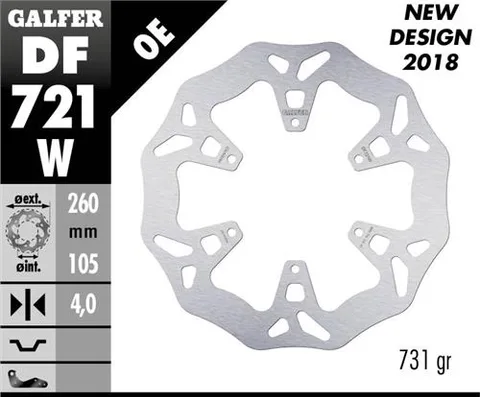 Disco Galfer Wave Fijo 260x4mm