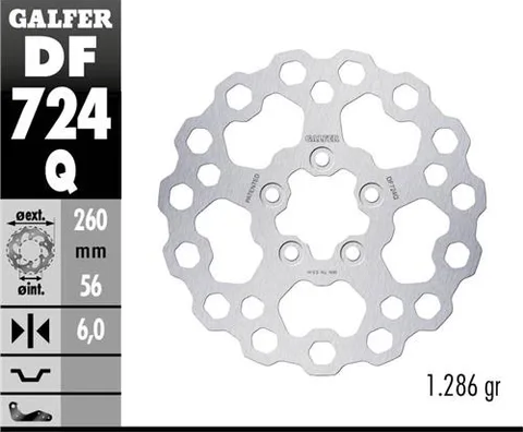 Disco Galfer Fijo Qubic 260x6mm