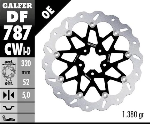 Disco Galfer Wave Flotante Completo Izquierdo (C.