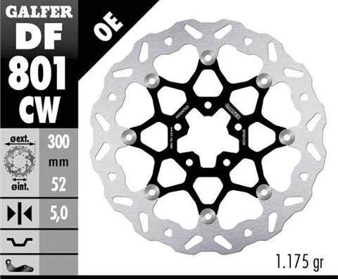 Disco Galfer Wave Flotante 300x5mm (C. Alu.)