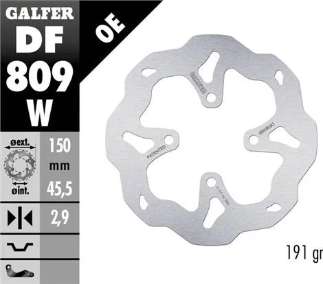 Disco Galfer Wave Fijo 150x2.9mm