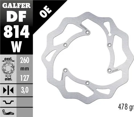 Disco Galfer Wave Fijo 260x3mm