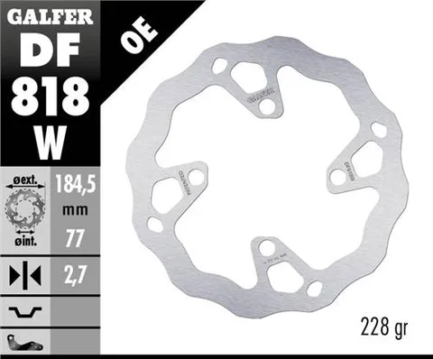 Disco Galfer Wave Fijo 185x2.7mm