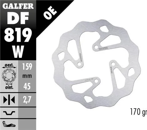 Disco Galfer Wave Fijo 159.5x2.7mm