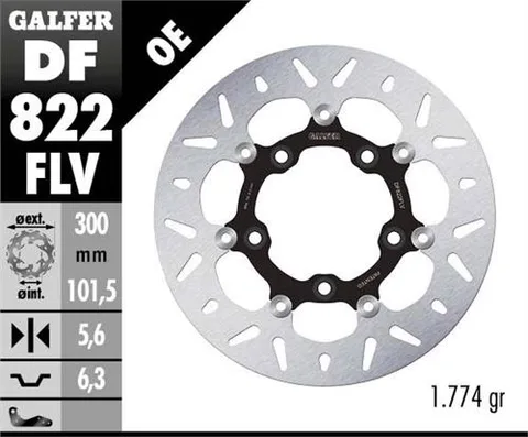 Disco Galfer Round Flotante (C. Acero) 300x5.6mm