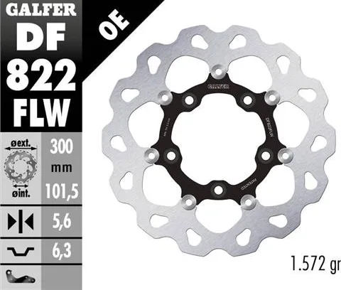 Disco Galfer Wave Flotante (C. Acero) 300x5.6mm