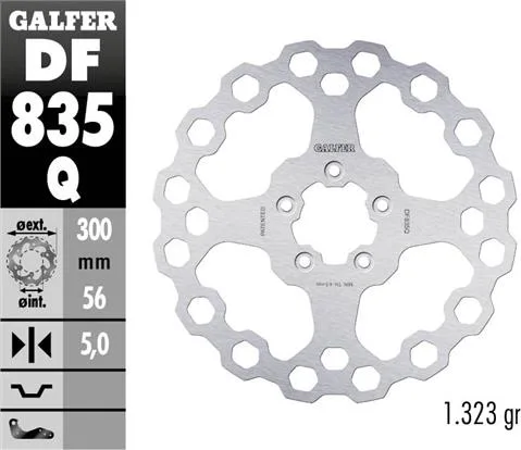 Disco Galfer Fijo Qubic 300x5mm