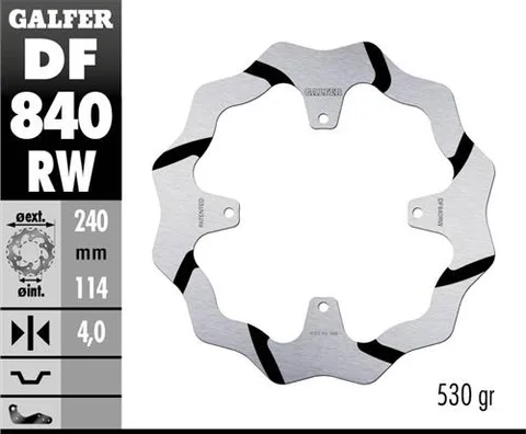 Disco Galfer Wave Fijo Ranurado 240x4mm