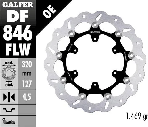 Disco Galfer Wave Flotante (C. Acero) 320x4.5mm