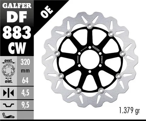 Disco Galfer Wave Flotante Completo (C. Alu.)