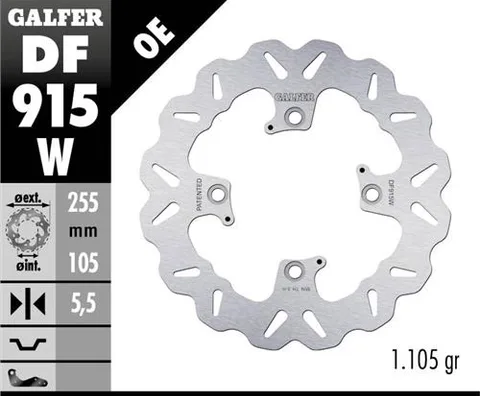 Disco Galfer Wave Fijo 255x5.5mm