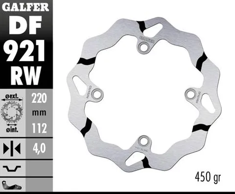 Disco Galfer Wave Fijo Ranurado 220x4mm