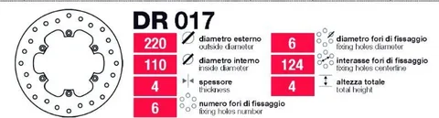 Disco freno Grimeca tras. Aprilia - DR017