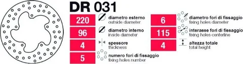 Discos de freno tras Aprilia Atlantic-Leonar