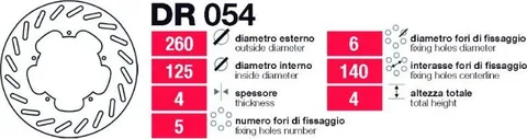 Discos de freno Grimeca Piaggio del-tras - DR054