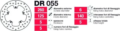Disco Grimeca delt Piaggio X8-X9 - DR055