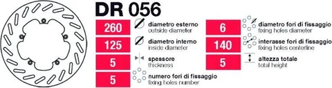 Disco Grimeca delt Piaggio X8-X9 - DR056