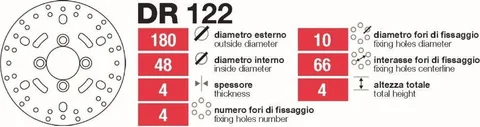 Discos de freno delt Yamaha Bw-Spy - DR122